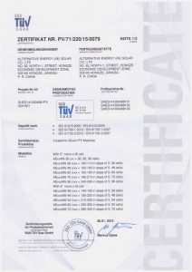 TUV-Certificate